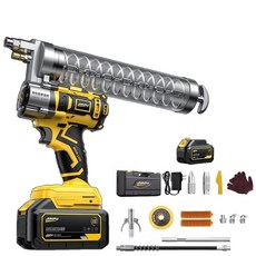 구리스주입기 자동 전동 구리스건 충전식 무선 그리스건, 69980mA 배터리 1개, 1개