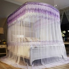 NAUM 침대 모기장 캐노피 120x200cm 퍼플 모기장탠트