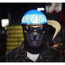 할리 데이비슨 풀 페이스 라이딩 마스크 방풍 방진 블랙블루 1개