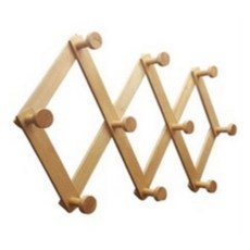 원목 자바라 옷걸이 특대, 다크베이지, 1개