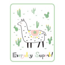 BABYMUFFIN 雙面防水保潔墊 嬰兒遊戲地墊, 1個, 羊駝