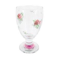 復古家 日本製田園鄉村玫瑰玻璃杯 230ml 典雅酒杯香檳杯, 1個