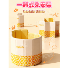 跑者體育 加大櫻花粉色泡澡桶 (附贈起泡球、浴鹽球、注水坐墊), 70cm綠色+居家养生礼包, 1套