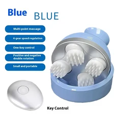 USB 충전식 전기 두피 마사지기 3D 반죽식 시아추 이완 애완동물용 긴장 포함, 01 USB, 02 A2-blue