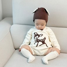 로이앤한나 밤비 3개월 6개월 9개월 돌 여아 남아 베이비 아기 니트 바디슈트