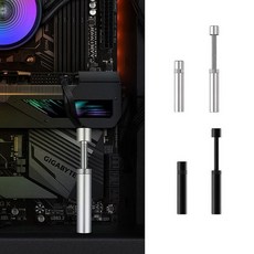 그래픽카드 지지대 알루미늄 고정대 받침대 그래픽카드 거치대 컴퓨터 마그네틱 스크류식 스크류 부속품, 실버