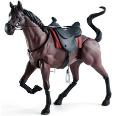 라푸유 말 액션피겨 구체관절피규어 자유롭게 움직이는 horse 캐릭터 구체관절인형 흑기사 말액션피규어 홀스 시리즈 액션피규어, 갈색말, 1개, 140mm
