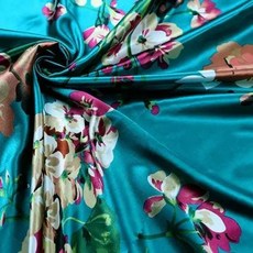 실크원단 프린트 시뮬레이션 실크 새틴 원단 기모노 DIY 바느질 꽃 가정 가구 장식 재료 천 200x150cm, 23) 23  200x150cm, 1개