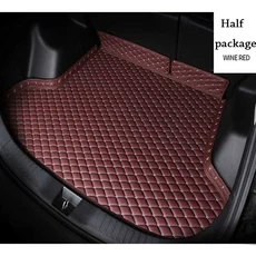 기아 현대 투손 용 가죽 자동차 트렁크 매트 2015 2020 suv 카고 라이너 액세서리 인테리어 부츠, 02 wine red, 1개