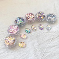 네일 별육각 프리미엄 혼합스팽글 글리터 6종, 세트, 1개