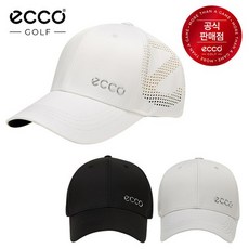 [ECCO] 로고 펀칭 볼캡 골프 모자 EB2S041, 00399F 블랙, 1개
