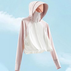 黑膠防曬衣女冰皮原紗防紫外線UPF50+可拆卸大帽檐短款防曬衣