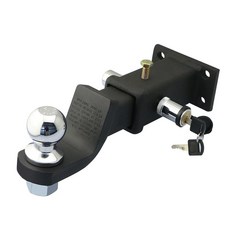 트레일러 견인장치 픽업트럭 볼마운트 고리 악세서리 연결 부품 부속품 차량용, 1개, 블랙+잠금장치 5개