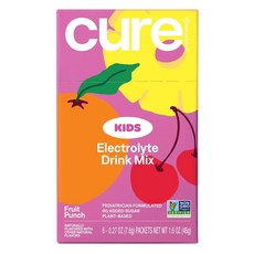 cure HYDRATION 兒童電解質沖泡飲 綜合水果口味 6入, 1個, 46g