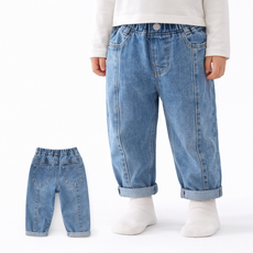 유아동 데님팬츠 남아 여아 청바지 키즈 일자핏 데일리룩 밴딩