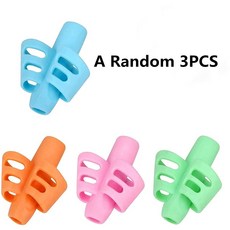 1/3pcs 실리콘 연필 펜 자세 학습 홀더 어린이 그립 학생을위한 보조 연습 팬 쓰기, A Random 3PCS