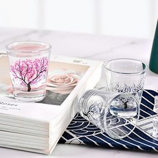 예쁜 소주잔 귀여운 벚꽃 잔솔 특이한 술잔 소주컵 꽃피는 59680EA 1(PC), 색상