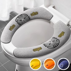 변기커버 시트 커버 탈부착 변기방석 화장실 욕실 양변기 패드, 1개, 그레이 컬러