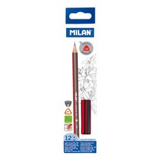 MILAN 經典三角鉛筆 B 12入裝, 1個, HB