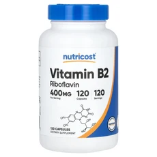 Nutricost 비타민B2 400mg 캡슐 120정, 1개