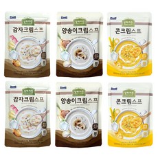 상하키친 스프혼합세트 감자크림2팩+양송이크림2팩+콘크림2팩, 150g, 6개