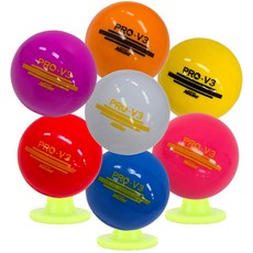 나사레 경기용 파크골프공 3피스 잔디에서 선명하게 잘보이는 경기용볼 택1 노랑/보라/빨강/오렌지/파랑/핑크/화이트 1개, 빨강, 1개입