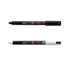 유니 포스카 PC-1MR 마커 수성마카 불투명잉크, 블랙