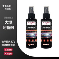 汽車大燈修護劑車燈去汙懶人清洗噴霧燈罩自噴劃痕拋光還原翻新劑 WBZ9, 1個, 大燈翻新劑120ml