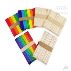 그집추천 우드리 하드스틱 공예막대 아이스크림막대, 일반(대)