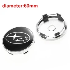 스바루 ASCENT BRZ FORESTER IMPREZA XV WRC WRX LEGACY OUTBACK STI용 4개 60mm 자동차 휠 센터 커버 타이, 04 B