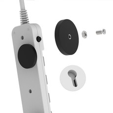 磁吸式延長線固定器，免鑽孔安裝，穩固支撐，桌面線材收納神器, 黑色, 1個