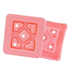 迷你愛心三明治製作器 三明治模具 土司麵包模具 壓邊盒 土司壓邊, 1個, 粉