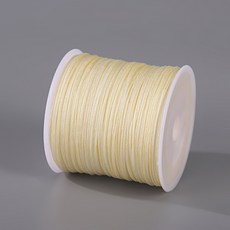 JYT 72號玉線手工編織繩 中國結線材 DIY手鏈串珠飾品配件, 米白（線徑0.8毫米）線長50米, 1個