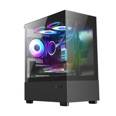 KX-M03BK -프론트사이드 강화 유리 사양 ATX 게이밍 PC 케이스-