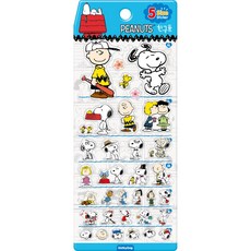 스누피 5사이즈스티커 : 친구들 (추천도서), 도티도그, 상세내용 참조