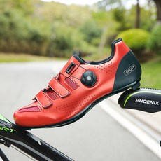 男女款公路腳踏車山地騎車防滑鎖鞋, 2202黑紅公路, 42
