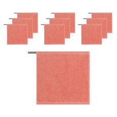 송월타월 30수 비비드 고리 손수건30, 10개, 오렌지