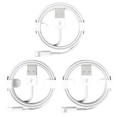 로랜텍 아이폰 호환 라이트닝 8핀 USB케이블, 1m, 혼합색상, 3개