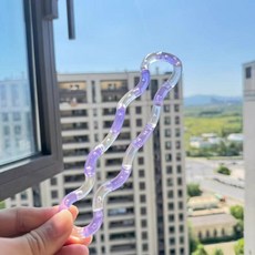 무지개 온도 변화 트위스트 놀이 어린이 트위스트 놀이 투명 변형 트위스트 줄 지능 개발 스트레스 해소 놀이, 크리스탈 스타일 투명 보라색 이중 조합