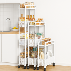 쇼링 핏920 이동식 틈새 수납장 트롤리 선반 주방 세탁실 욕실 침대옆 소파옆