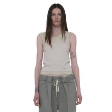 파르티멘토 우먼 PARTIMENTOWOMEN 오버레이 슬리브리스_에크루