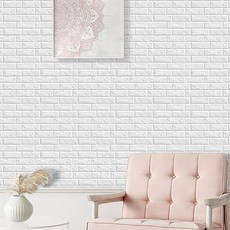 정싱 diy 붙이는 타일 3D 접착식 벽타일 올화이트 주방 현관 타일시트지 셀프시공, 10개, QDK1204