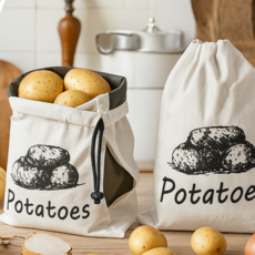 감자 양파 등 채소 과일 보관 캔버스 가방, 1개, potatoes