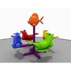 놀이터 그네 키즈카페 카페 레드 대형 놀이기구 야외, b. 돌고래 4인 130x180cm, 1개