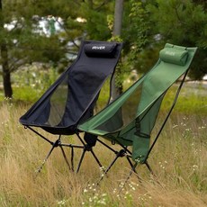 아이리버 캠핑의자 릴렉스체어 접이식 휴대용 백패킹 경량체어 에코 감성 1+1 IE-CP02 383586, 그린+블랙