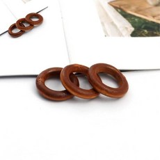 육땨 우드링 장식부자재 2센치 브라운 인테리어소품 만들기재료 커튼링 모빌재료 악세사리재료, 100개 [낱개수량확인]