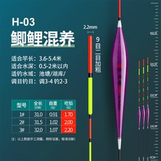 浮漂廠價加粗醒目魚漂高靈敏鯽魚漂漁具納米漂釣具淺水大物漂, 1個, 湖魔H003鉛1.7~2.2g,1號