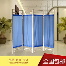 한의원 접이식 심플 4개 칸막이 블루3팬 너비 스크린 블루 병원용 01 가림막, 다섯 짝 이중지