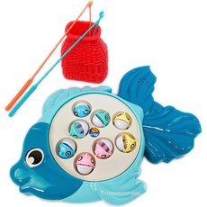 魚造型電動釣魚組 678-17, 藍綠色, 1個