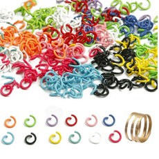(반지포함) 칼라오링 열쇠고리연결링 350pcs, 1개, 8mm